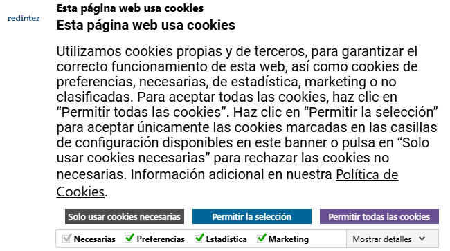 Captura del cookiebot